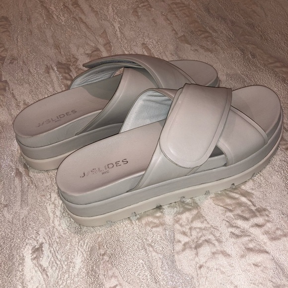 J/SLIDES Shoes - J/SLIDES Women's Cream Slide Sandals
